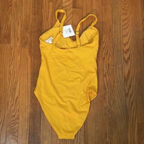 Andie Swim The Marco One Piece LT Swimsuit Daffodil Yellow size Small Tall NWT - Picture 4 of 7